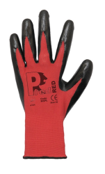 Gloves Nitrile Sz 9 Black/Red